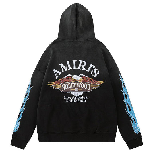 AMIRI MA flames zip hoodie