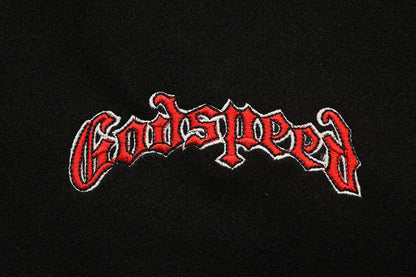 Godspeed Mankind Vs Ai Varsity Jacket Black/red